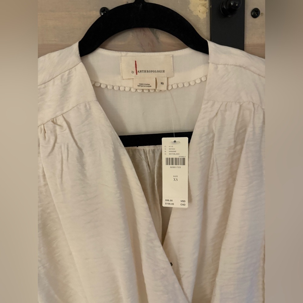 NWT Anthropologie Long Sleeve Wrap Blouse - Picture 7 of 9